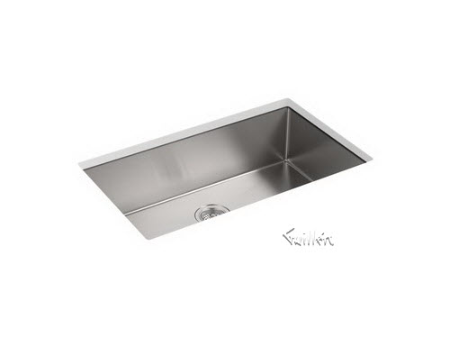 Kohler K-5285; Strive (TM); 32"" x 18-1/4"" x 9-5/16"" under-mount single bowl kitchen sink with basin rack repair replacement technical part breakdown