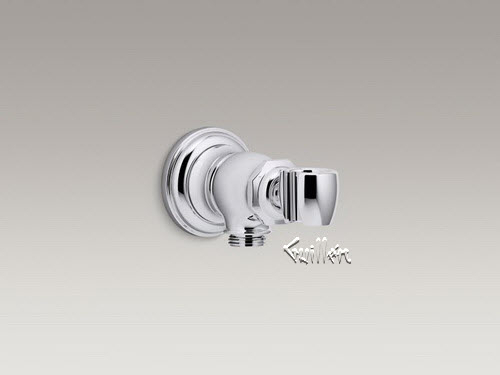 Kohler K-72797-CP; Artifacts (R); wall-mount handshower holder and supply elbow; in Polished Chrome