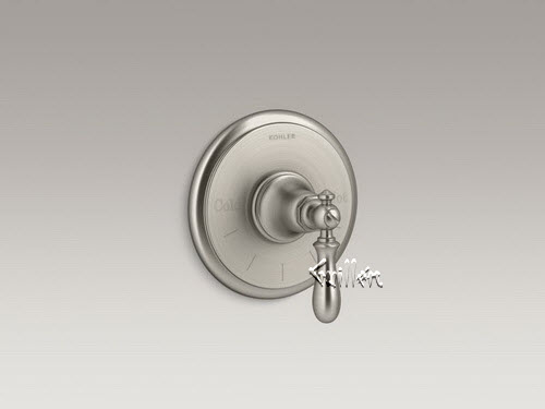 Kohler K-T72769-9M-BN; Artifacts (R); thermostatic valve trim with swing lever handle; in Vibrant Brushed Nickel