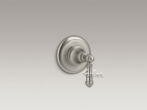 Kohler K-T72771-4-BN; Artifacts (R); volume control valve trim with lever handle; in Vibrant Brushed Nickel
