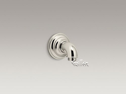 Kohler K-72796-SN; Artifacts (R); wall-mount supply elbow; in Vibrant Polished Nickel