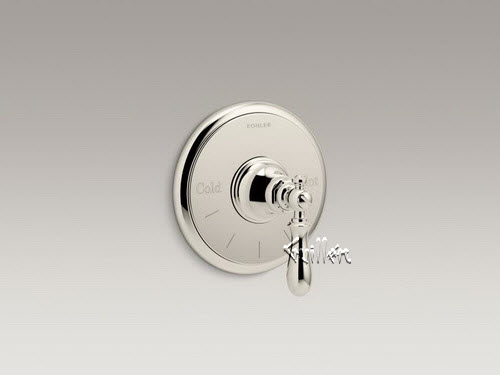Kohler K-T72769-9M-SN; Artifacts (R); thermostatic valve trim with swing lever handle; in Vibrant Polished Nickel