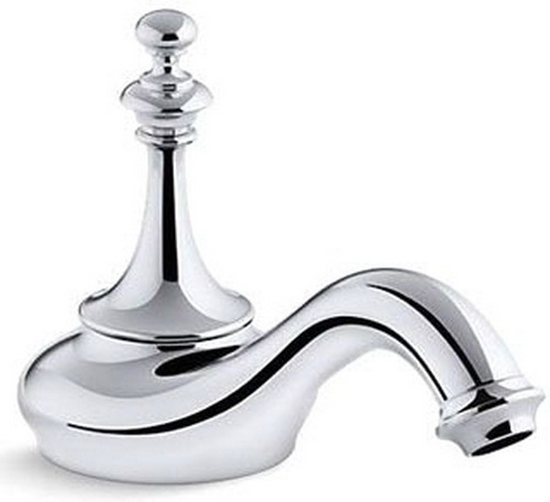 Kohler K-72758-CP; Artifacts (R); bathroom sink spout with Tea design; in Polished Chrome