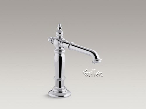 Kohler K-72760-CP; Artifacts (R); bathroom sink spout with Column design; in Polished Chrome
