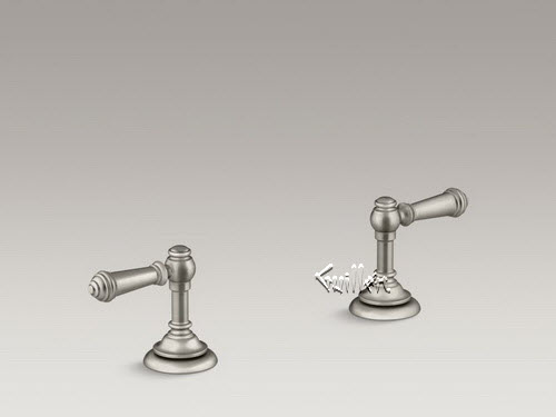 Kohler K-98068-4-BN; Artifacts (R); bathroom sink lever handles; in Vibrant Brushed Nickel