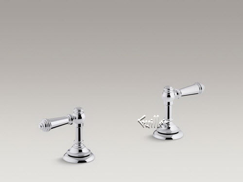 Kohler K-T98071-4-CP; Artifacts (R); deck-mount bath lever handle trim; in Polished Chrome