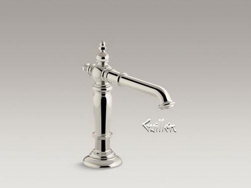 Kohler K-72760-SN; Artifacts (R); bathroom sink spout with Column design; in Vibrant Polished Nickel