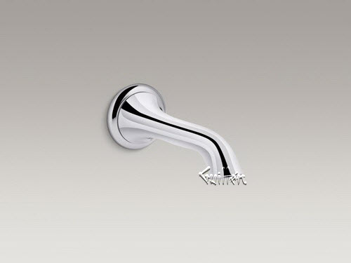 Kohler K-72791-CP; Artifacts (R); wall-mount bath spout with flare design; in Polished Chrome