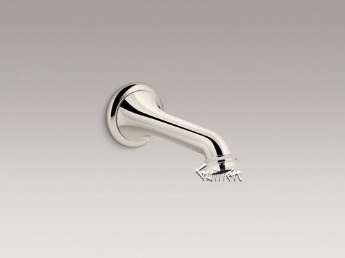 Kohler K-72792-SN; Artifacts (R); wall-mount bath spout with turned design; in Vibrant Polished Nickel
