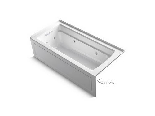 Kohler K-1949-HLA; Archer (R); 66"" x 32"" whirlpool with integral apron left-hand drain and heater repair replacement technical part breakdown