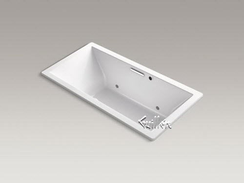 Kohler K-1835-GCW; Underscore (R); BubbleMassage (TM) 72"" x 36"" drop-in bath with Bask (TM); heated surface and center drain repair replacement technical part breakdown