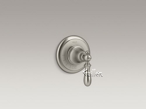 Kohler K-T72771-9M-BN; Artifacts (R); volume control valve trim with swing lever handle; in Vibrant Brushed Nickel