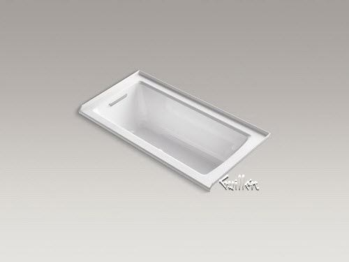 Kohler K-1947-GLF; Archer (R); 60"" x 30"" alcove BubbleMassage (TM) Air Bath with tile flange and left-hand drain repair replacement technical part breakdown