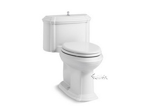 Kohler K-3826; Portrait (R); Comfort Height (R) one-piece compact elongated 1.28 gpf toilet with AquaPiston (R); flush technology lift knob actuator and Glenbury (TM); Quiet-Close (TM) seat with Quick Release (TM); functionality repair replacement technical part breakdown