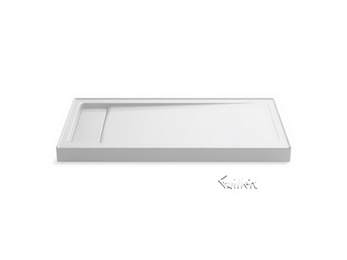 Kohler K-9163; Bellwether (R); 60"" x 32"" single-threshold shower base with left center drain repair replacement technical part breakdown