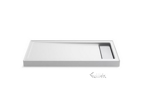 Kohler K-9164; Bellwether (R); 60"" x 32"" single-threshold shower base with right center drain repair replacement technical part breakdown