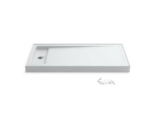 Kohler K-9165; Bellwether (R); 60"" x 32"" single-threshold shower base with left offset drain repair replacement technical part breakdown