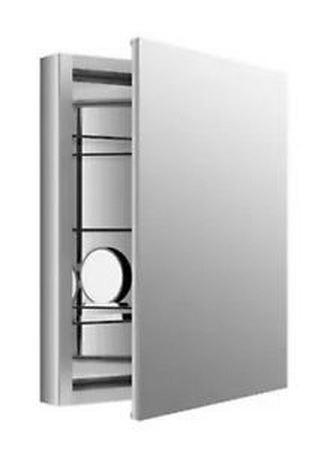 Kohler K-99004; Verdera (TM); 20"" W x 26"" H aluminum medicine cabinet with adjustable magnifying mirror repair replacement technical part breakdown