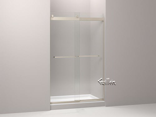 Kohler K-706116-L; Levity (R); rear sliding glass panel and assembly kit for shower door K-706016 repair replacement technical part breakdown