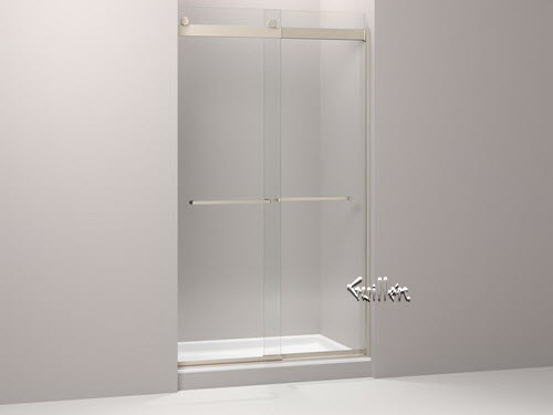 Kohler K-706017-L; Levity (R); sliding shower door 82"" H x 44-5/8 - 47-5/8"" W with 3/8"" thick Crystal Clear glass and square towel bar repair replacement technical part breakdown