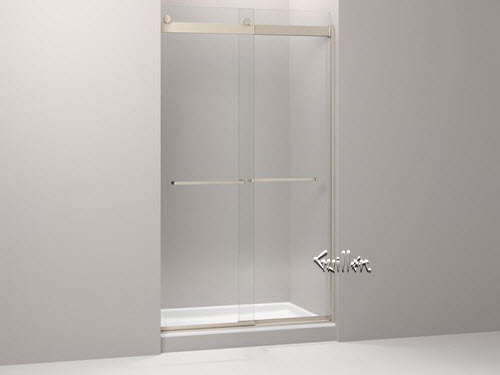 Kohler K-706117-L; Levity (R); rear sliding glass panel and assembly kit for shower door K-706017 repair replacement technical part breakdown