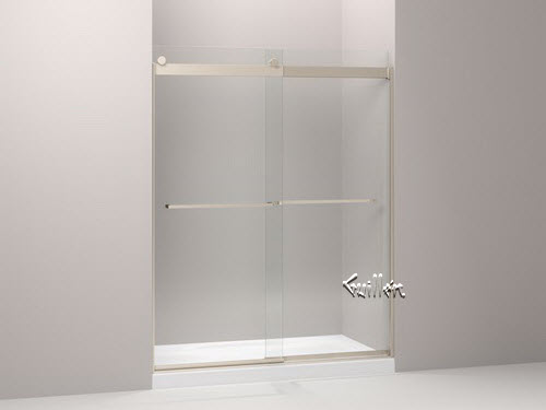 Kohler K-706118-L; Levity (R); rear sliding glass panel and assembly kit for shower door K-706018 repair replacement technical part breakdown