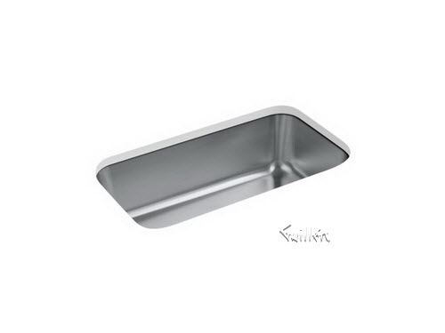 Kohler K-5290-HCF; Undertone (R); Preserve (TM); 31-1/4"" x 17-7/8"" x 9-5/16"" large under-mount single-bowl kitchen sink repair replacement technical part breakdown