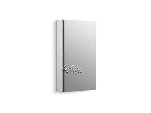 Kohler K-99890; 15"" W x 26"" H aluminum single-door cabinet with mirrored door repair replacement technical part breakdown