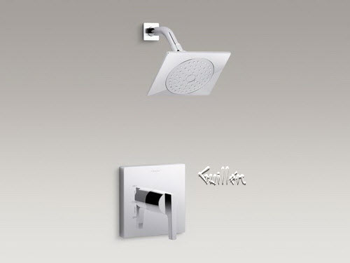 Kohler K-T99764-4; Honesty (TM) ; shower trim set with 2.0 gpm showerhead and lever handle for Rite-Temp (R) pressure-balancing valve repair replacement technical part breakdown