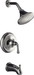 Kohler K-T10275-4A Forte(R) Rite-Temp(R) pressure-balancing bath and shower faucet trim with slip-fit spout and traditional lever handle valve not included