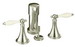 Kohler K-316-4F Finial(R) Traditional bidet faucet with lever handles and Biscuit handle inserts