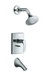 Kohler K-T18488-4 Symbol(TM) Rite-Temp(R) pressure-balancing bath and shower faucet trim valve not included