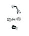 Kohler K-T15231-7 Coralais(R) three-handle bath and shower faucet trim with sculptured acrylic handles valve not included